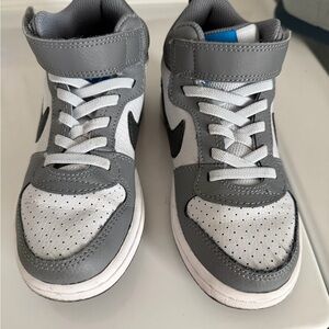 Nike Kids Gray and White Sneakers